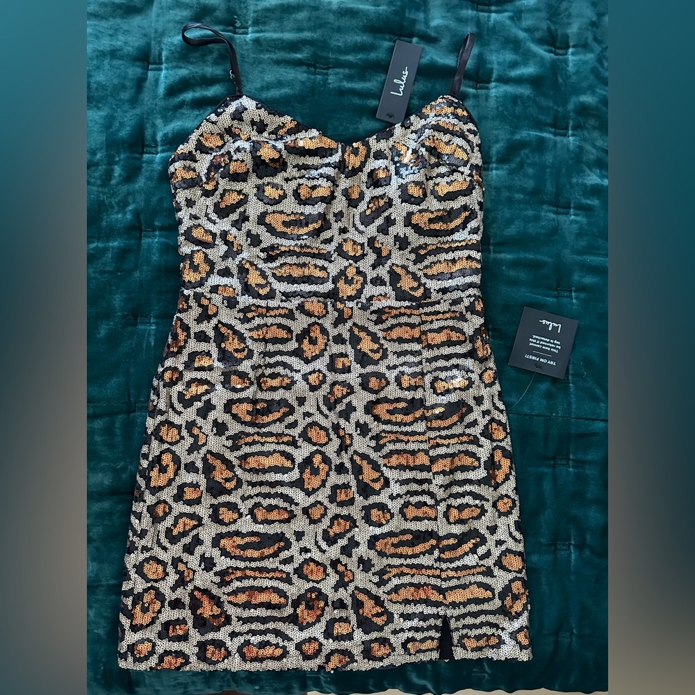 NWT Lulus sequin mini dress.